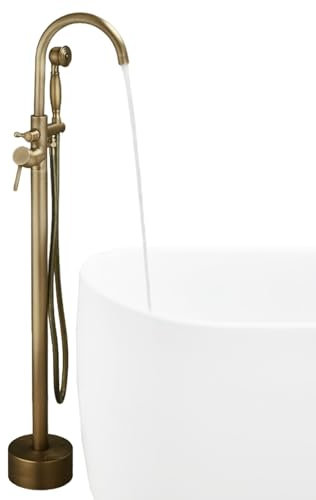 YLLSMGS Colonna Acqua Giardino Fontana da Giardino Bocca Girevole a Collo di Cigno in Ottone Ad Alta Portata per Il Lavaggio