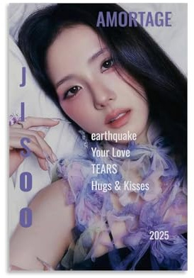 Schwarzes Poster, Motiv: rosa Musik, Vintage, koreanische Band, Jisoo, Poster für Zimmer, ästhetische Leinwand, Wandkunst, Schlafzimmerdekoration, 50 x 75 cm