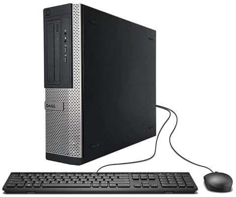 DELL Optiplex 790 SFF Desktop Computer, Intel Core i5-2400, 8GB RAM, 500GB SSD, WiFi, Bluetooth, QWERTY-Tastatur, Windows 11 Pro (Generalüberholt)