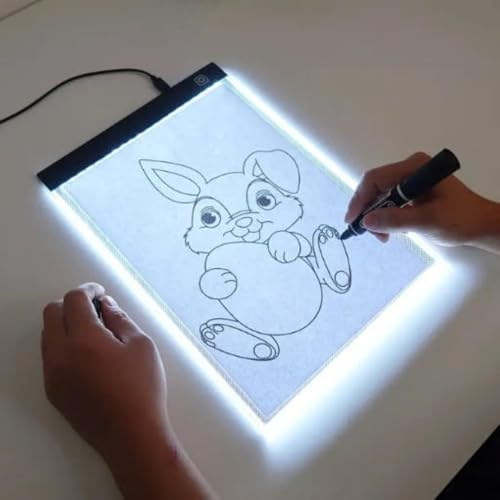 Led-leuchtkasten A2/a3/a4/a5 Zeichenbrett mit 3-Stufig Einstellbarer Helligkeit, Dimmbares Zeichenbrett, Perfekt Zum Zeichnen Und Durchpausen A3