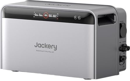 Jackery SolarVault 3 Pro Max AC Solarspeicher, AC-gekoppelt, 2500 W, 2,52–15,12 kWh erweiterbar, für bestehende PV-Anlagen und Mikro-Wechselrichter, speichert Überschussstrom, Plug & Play