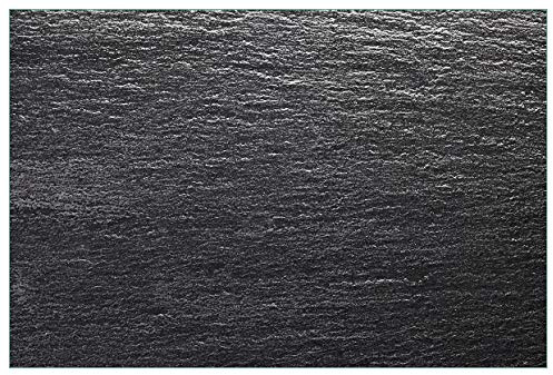 Wallario Küchenrückwand selbstklebend 90 x 60 cm, Motiv: Muster schwarz-weiße Steintafel Optik | Spritzschutz abwischbar & pflegeleicht