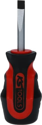 KS Tools 159.1001 ERGOTORQUEplus Destornillador plano corto, 6 mm