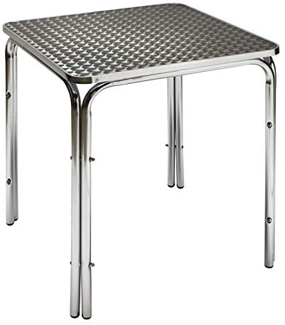 DEMA Alu Gartentisch Twin 600 - Bistrotisch, Alutisch, Eiscafé-Tisch, Cafeteria, Bistro - wetterfest, leicht, stabil - Garten, Terrasse, Balkon