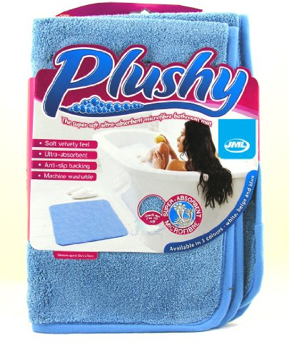 JML Plushy Badematte, besonders saugfähig, Blau