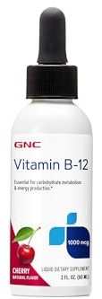 GNC Vitamin B-12 1000mcg, Supports Energy Production, Cherry, 60 Servings