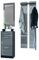 Vladon Garderobenset Garderobe Loret V2 Mini, Korpus in Schwarz matt/Front in Grau Hochglanz