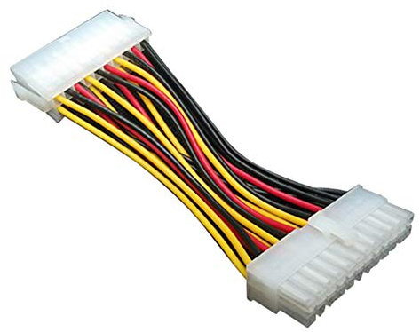 Aukson P27 ATX Adapter 24-Pin auf 20-Pin Stromadapter – 10 cm Verlängerungskabel für Mainboard, 20-Pin Stecker auf 24-Pin Buchse, Internes Netzteil Adapterkabel