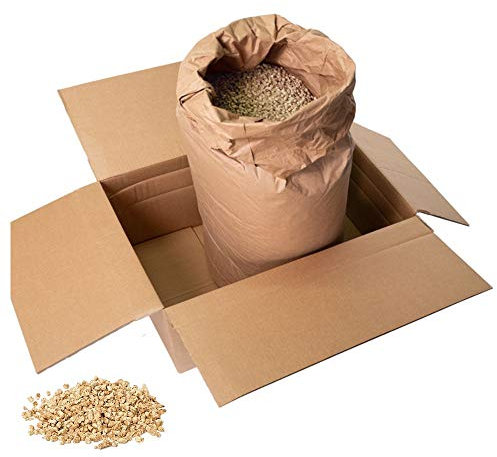 Jumbogras Kleintier-Einstreu Pellets aus Miscanthus/Elefantengras für Hasen Kaninchen Maus Vogel Meerschweinchen - Kleintierstreu/Hamsterstreu statt Stroh- u. Hobelspäne für Käfig & Stall (15 kg)