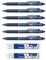Pilot Frixion Clicker Tintenroller, versenkbare Spitze, 0,5mm Blauschwarz, 6er Pack + 6 Ersatzminen