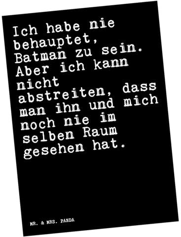 Mr. & Mrs. Panda Postkarte Ich habe nie behauptet,... - Geschenk, Comic, Einladung Geburtstag, Weisheiten, Zitate, Spruch Sprüche Weisheiten Zitate