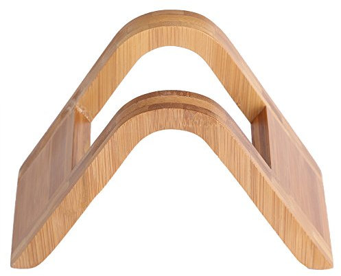 Porte-filtre à café en bambou Récipient en papier pour filtres à café réutilisables Support de stockage de papier de café Etagère d'exposition pour Home Kitchen Bar Conception debout