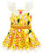 Lito Angels Mia and Me Yuko Kostüm Kleid für Kinder Mädchen Party Verkleidung, Größe Gr. 4-5 Jahre 110, Gelb