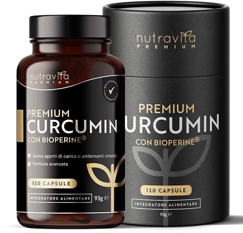 Premium Curcumina 95 con Bioperine® - 120 Capsule ad Alto Dosaggio (Fornitura per 4 Mesi) - più di alta qualità Curcuma Curcumina e Bioperine® (pepe nero estratto) - Prodotto da Nutravita