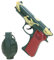Toyland® Armee-Stil Handgranate & Pistole mit Licht & Sound Spielzeugwaffe Set - Rollenspiel - Verkleidung