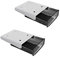 2Pcs of Under-desk Drawer Storage Box,Paste-type Hidden Under-desk Storage Box,Large-capacity Self-adhesive Under-desk Storage Boxs,Suitable for Home Office and School (Black)