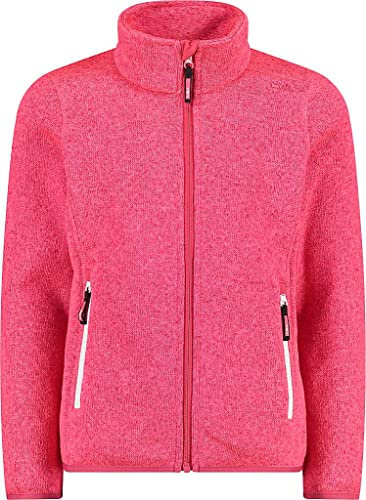 CMP, Knit Tech mélange fleece jacket, GLOSS-FRAGOLA, 164
