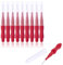 DBOO Interdentalbürste, rot, 0,7 mm, 10 Stück, Zahnstocher, Zahnseide, Kopf, Mundhygiene, Bürste, Zahnzwischenraum-Reinigungswerkzeug
