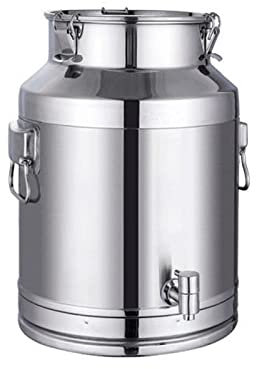 Bidon de transport de lait de ferme - 5L/9L/14L bidon de baratte à lait pot seau à vin baril seau à eau huile réservoir à thé avec couvercle scellé et robinet/A / 5L