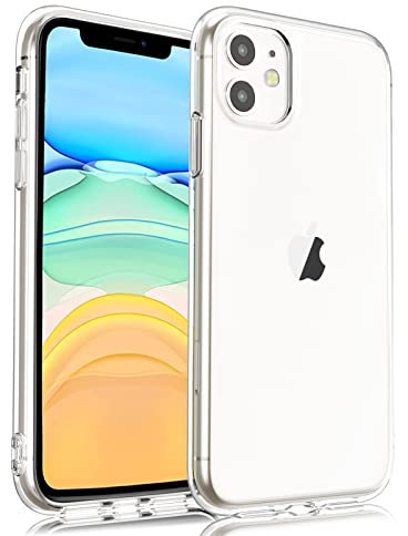 AK Kompatibel mit iPhone 11 Hülle Silikon Nicht Vergilbend Transparent Stoßfeste Schutzhülle Durchsichtig Handyhülle für iPhone 11 6,1'' (Transparent x 1)