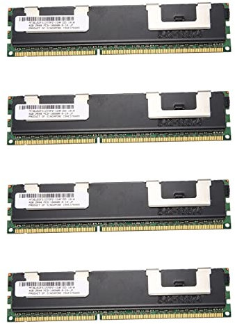 Zunedhys Memoria DDR3 4 da 4 GB, RAM PC3-10600R, 1333 MHz, 2Rx4, 1,5 V, ECC, 240 pin, RAM MT36JSZF512772PZ