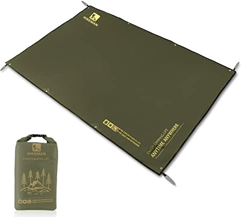 Lona impermeable para tienda de campaña, resistente para tienda de campaña, protector de suelo, ultraligera, para camping, picnic, senderismo, mochileros, hamaca, playa (verde militar)