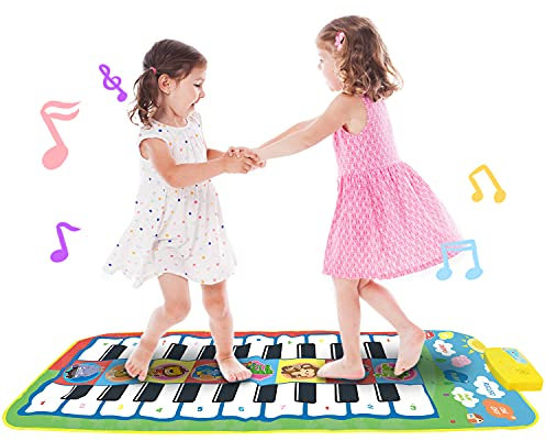 Hapavis Klaviermatte mit 20 Tasten 8 Instrumente Sound Kid Musical Spielen Teppiche Weiche Tastatur Decke Pädagogisches Spielzeug
