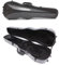 WUQIMUSC Violinenkoffer 4/4 Full Size Carbon Fiberglas Hartschale wasserdicht Violine Reisekoffer mit Rückengurten (schwarz)