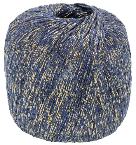 LANA GROSSA Brillino | Beilaufgarn mit farbigem Lurexfaden | Handstrickgarn aus 83% Viskose & 17% metallische Faser | 25g Wolle zum Stricken & Häkeln | 200m Garn FB 35