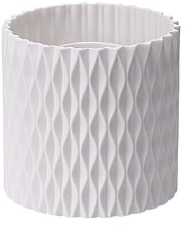 BOKIOESDE Vaso para brochas de Maquillaje - Caja de Almacenamiento giratoria de 360 ° Gran Capacidad Transpirable Gran Capacidad y Opciones Multicolores, Estilo Normal Blanco