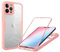 Beajew Coque pour iPhone X/iPhone XS, Coque Antichoc à 360 Degrés avec Protecteur D'écran Intégré, Anti-Rayure Housse Integrale Silicone TPU Bumper Case Coque - Rose