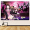 fgelryu Anime-Wandteppich, Anime-Poster, Dekoration, Motiv: Animen-Mädchen für Schlafzimmer, Nezuko-Party-Hintergrund, Schmetterling, Mädchen, Wandbehang für Wohnzimmer, Studentenwohnheim,