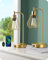 EDISHINE Tischlampe Touch Dimmbar 2er Set, Nachttischlampe mit USB A+C Ladeanschlüssen, Metallgitter-Lampenschirm, E27 Industrial Schreibtischlampe für Wohnzimmer, Büro, inkl. LED-Birne, 40cm, Gold