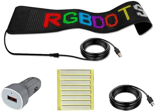 Panneau LED Flexible avec Message numérique, panneau de signalisation souple en mouvement, Module de matrice de texte rvb, écran publicitaire, affichage de voiture LED en cours d'exécution,B