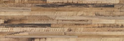 HUBDECO - Teppich - Küchenteppich - Badezimmerteppich - Badteppich - Küchenläufer - Teppich Läufer - Teppich Küche - PCV, Vinyl - rutschfest - Holz Bretter Motiv - 60x180cm