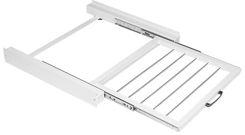 Vonia Connection Frame Dryer Washing Machine – Connection Frame with Washing Line – Metal, 54x60x7,5cm - Load Capacity up to 100 kg (white)