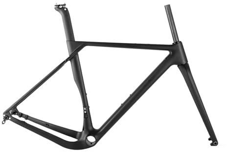 DUOCAI T1000 Carbon Gravel Rahmen Scheibenbremse 700C BB386 Rennrad Cyclocross Fahrradrahmen 49/52/54/56/59 cm Gravel Bike Frameset(54cm Matt)
