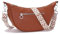 Vezluax bauchtasche damen umhängetasche damen stylisch PU leder crossbody bag damen mit mehreren Innenfächern Braun