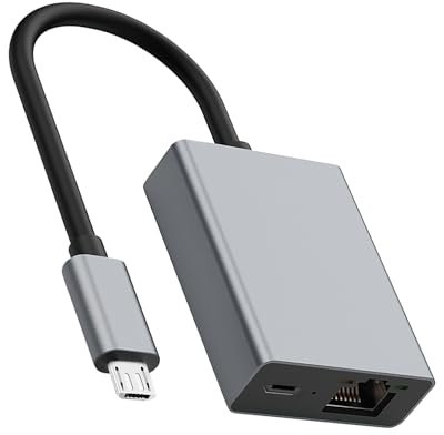 100 Mbps Ethernet-Adapter für Fire TV Stick, Micro-USB auf RJ45 Ethernet-Netzwerkadapter, Hochgeschwindigkeits-Internet-Optimierer, kompatibel mit 4K Fire Stick, Chromecast Google Home Mini