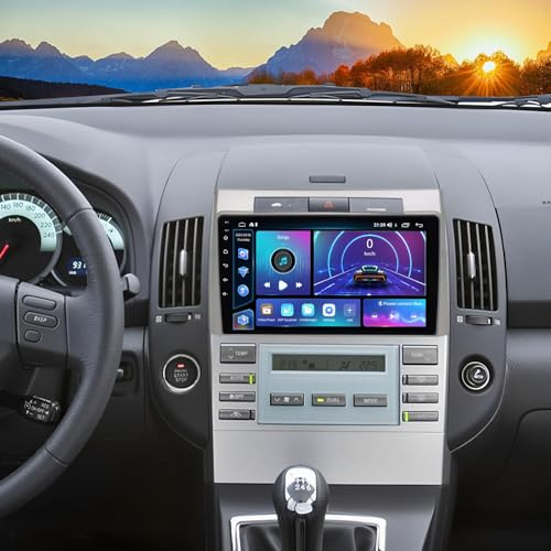 LICHENGTAI Android 13 Doble DIN Radio para Toyota Corolla Verso 2003-2009 con Carplay Android Auto, 9 Pulgadas Autoradio con Bluetooth GPS WiFi FM/RDS SWC Cámara Trasera, 2+32G