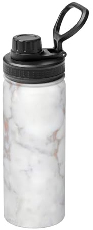Isolierte Wasserkocher mit weißem Marmor und Roségold, 304 Edelstahl, 450 ml, für den Außenbereich