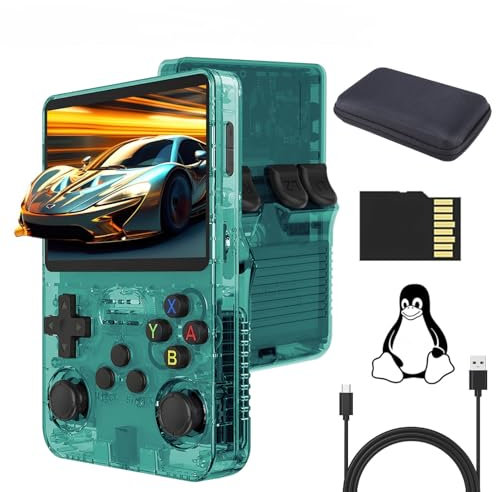 Console di gioco portatile R36S, console di gioco portatile retrò con schermo MIPI da 3,5 pollici, 128 G, supporta oltre 21.000 giochi console di gioco portatili, console di gioco portatile, lettore