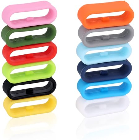 Tinoaly Silicone Fastener Rings for Magic Band Plus and 2.0, Secure Clips | Stretchy Durable Silicone, Prevents Band Slippage, Easy to Install, Lightweight for Daily Wear, Secure Hold, 12 Colors