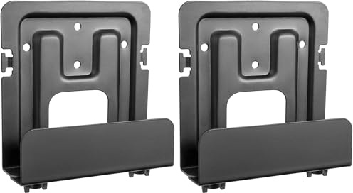 AISENS Soporte Universal De Pared para Mini Pc. Router. Negro (Paquete de 2)
