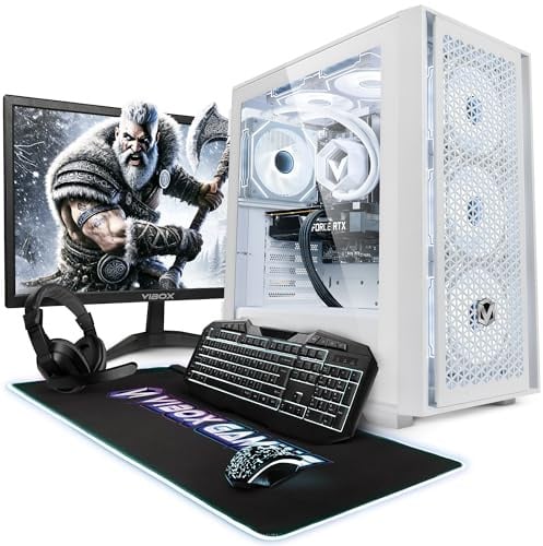 Vibox III-539 Gaming PC Bundle • Intel Core i5 11400F 6-Core • Radeon RX 9060 XT 8GB • 16GB RAM • 1TB SSD • Windows 11 • 23 Monitor • WiFi
