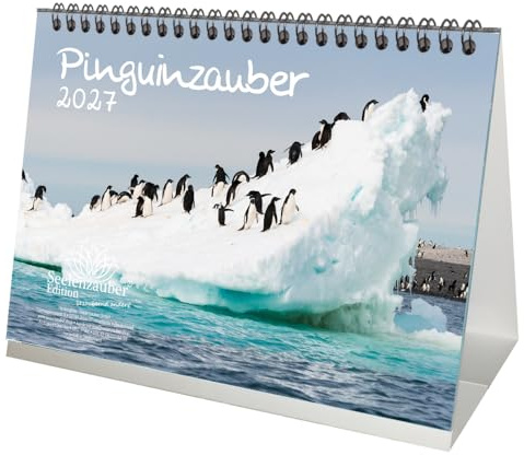 Pinguinzauber DIN A5 Tischkalender für 2027 Pinguin - Seelenzauber