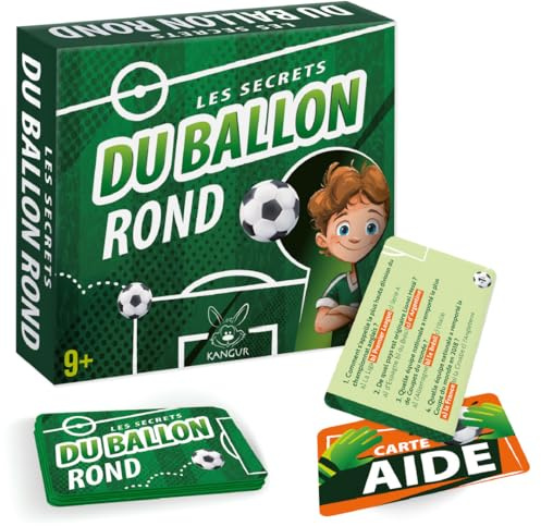KANGUR Fußball Kartenspiel für Jungs & Kinder ab 9 Jahre, Entwickelndes | Fußballspiel & Quiz, Ideales Fußball Geschenk, Sprache: Französisc Fußball Kartenspiel für Jungs & Kinder ab 9, FR Spr.