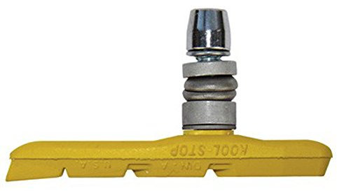 Kool Stop Linear Bremssystem Thinline Gewinde, freitragende Bremsbeläge, Gewindepfosten, Gummi, gelb, Paar