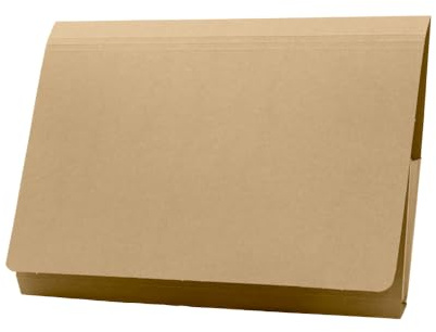 Exacompta Guildhall Full Flap Pocket Wallet, 315gsm, Foolscap - Buff, Pack of 50