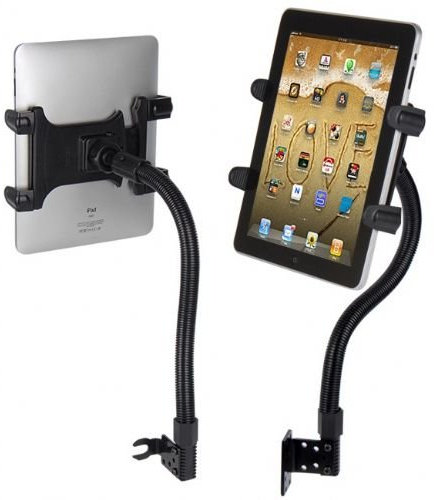 Supporto per tablet da auto, per tablet da 7 a 15 pollici, per Apple iPad Mini, iPad Air, iPad Pro, Samsung Galaxy TAB A E S4 S3 (tablet da 7 a 15) con collo d'oca antivibrazione e supporto girevole